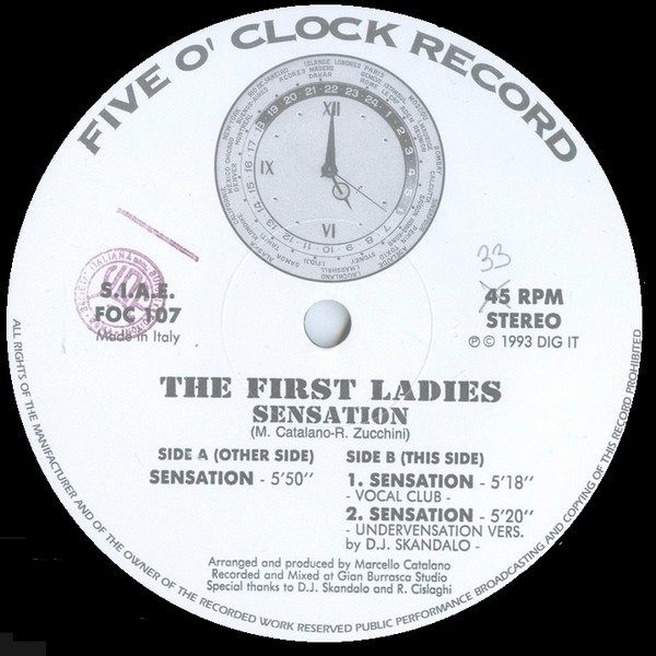The First Ladies - Sensation | Five O' Clock Record (FOC 107) - main The First Ladies - Sensation | Five O' Clock Record (FOC 107) - main