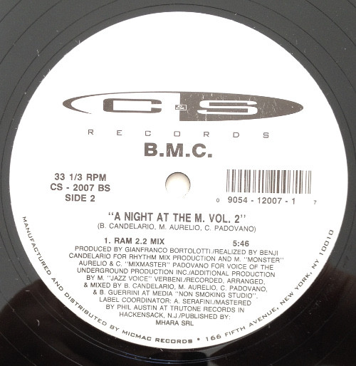 B.M.C. - A Night At The M. Vol. 2 | C & S Records (CS - 2007) - 2