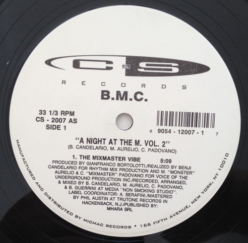 B.M.C. - A Night At The M. Vol. 2 | C & S Records (CS - 2007) - main