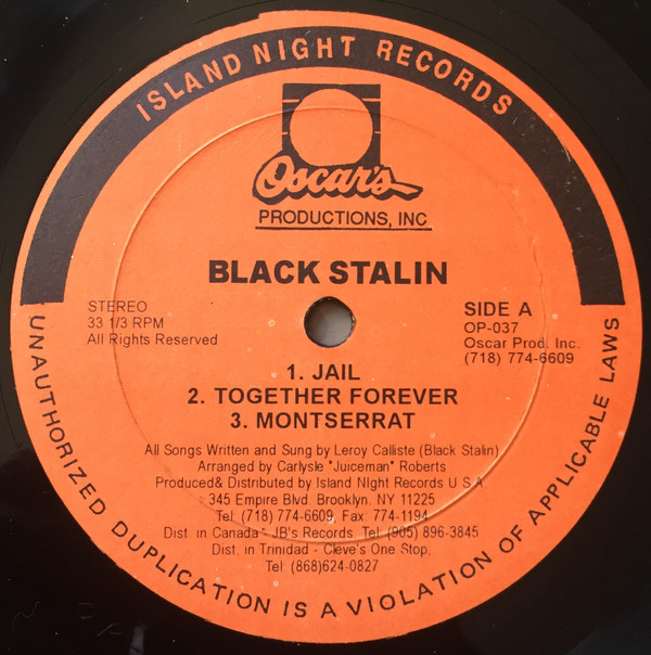 Black Stalin - Untitled | Oscar's Production Inc. (OP-037)