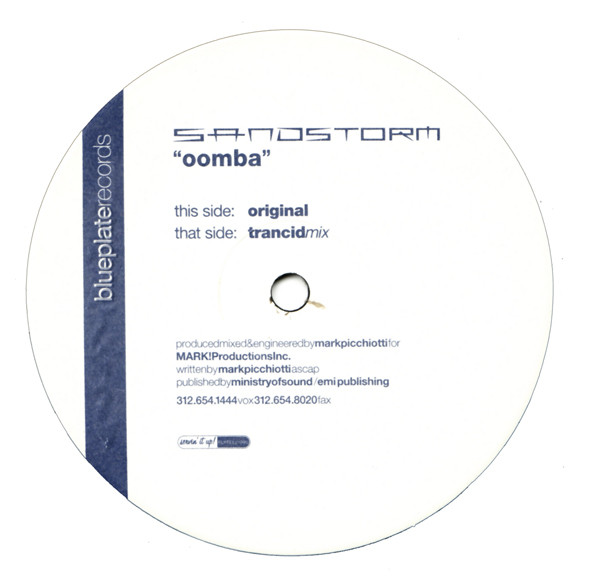 Sandstorm - Oomba | Blueplate Records (PLATE12-008) - main