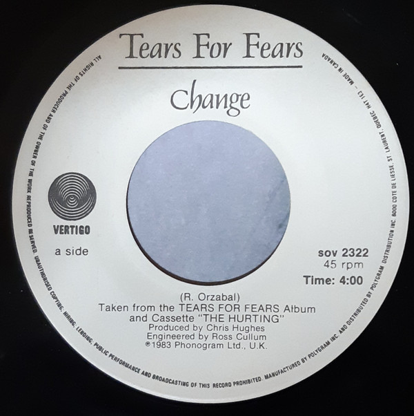 Tears For Fears - Change | Vertigo (sov 2322) - 3