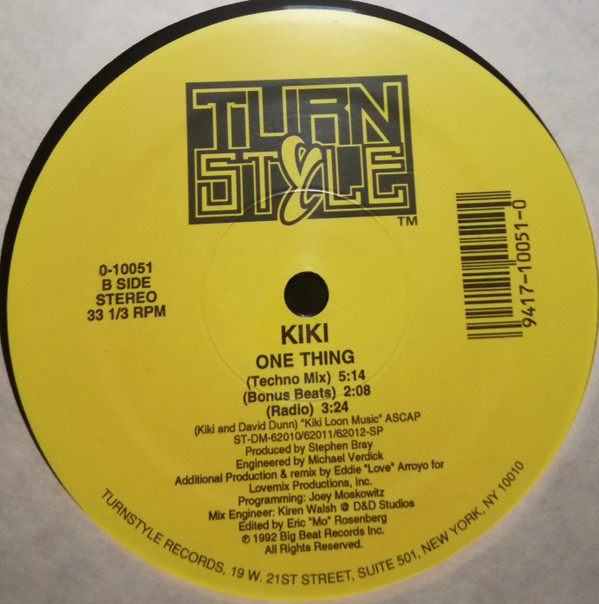 Kiki - One Thing | Turnstyle Records (0-10051) - 2 Kiki - One Thing | Turnstyle Records (0-10051) - 2