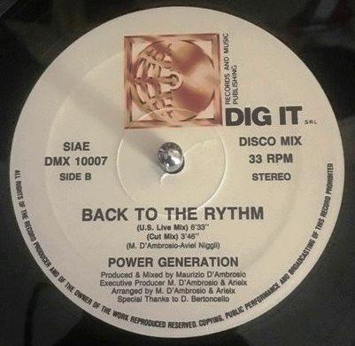 Power Generation - Back To The Rythm | Dig It International (DMX 10007) - main Power Generation - Back To The Rythm | Dig It International (DMX 10007) - main