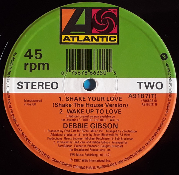 Debbie Gibson - Shake Your Love | Atlantic (A9187T) - 4 Debbie Gibson - Shake Your Love | Atlantic (A9187T) - 4