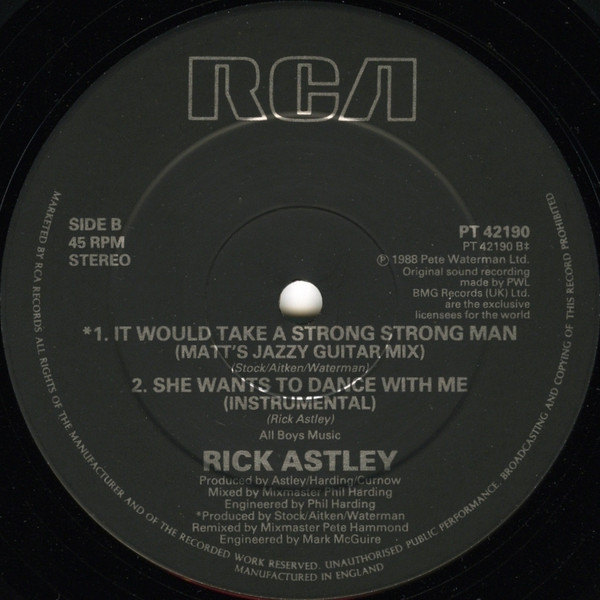 Rick Astley - She Wants To Dance With Me | RCA (PT 42190) - 4