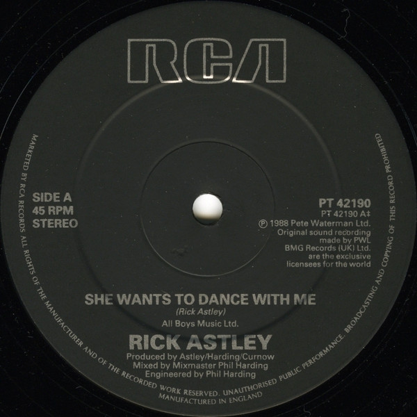 Rick Astley - She Wants To Dance With Me | RCA (PT 42190) - 3