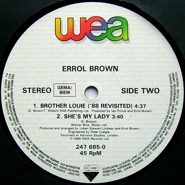 Errol Brown - Maya | WEA (247 685 - 0) - 4