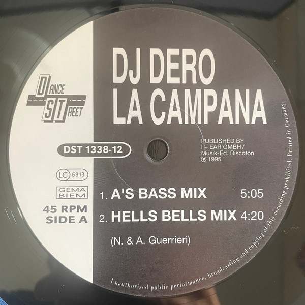 DJ Dero - La Campana | Dance Street (DST 1338-12) - 3 DJ Dero - La Campana | Dance Street (DST 1338-12) - 3