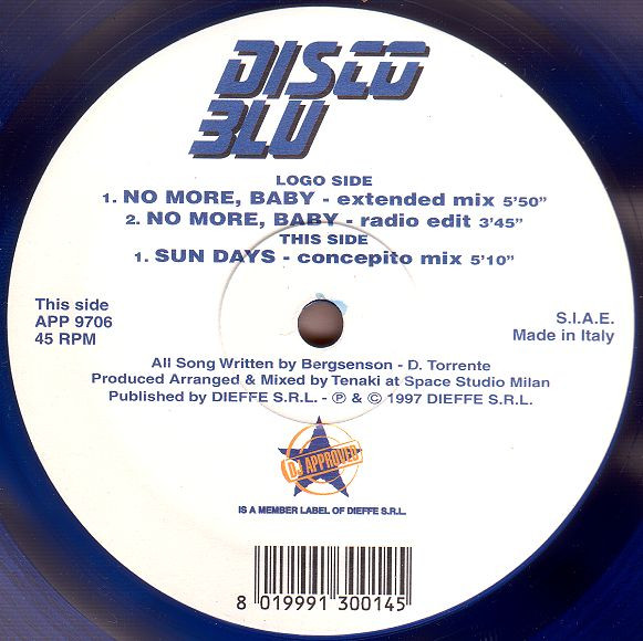 Disco Blu - No More, Baby | DJ Approved (APP 9706) - 2 Disco Blu - No More, Baby | DJ Approved (APP 9706) - 2