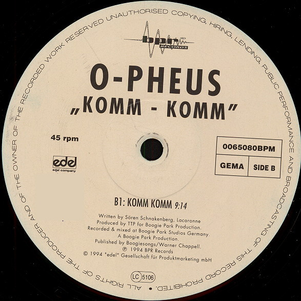 O-Pheus - Can Can | BPM Records (0065080BPM) - 2