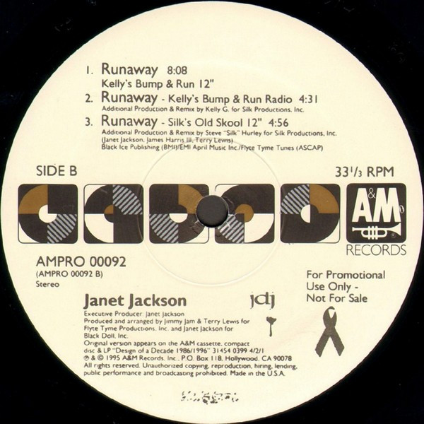 Janet Jackson - Runaway | A&M Records (AMPRO 00092) - 4
