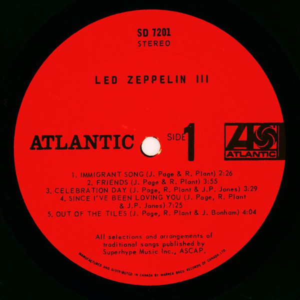 Led Zeppelin - Led Zeppelin III | Atlantic (SD 7201) - 4 Led Zeppelin - Led Zeppelin III | Atlantic (SD 7201) - 4