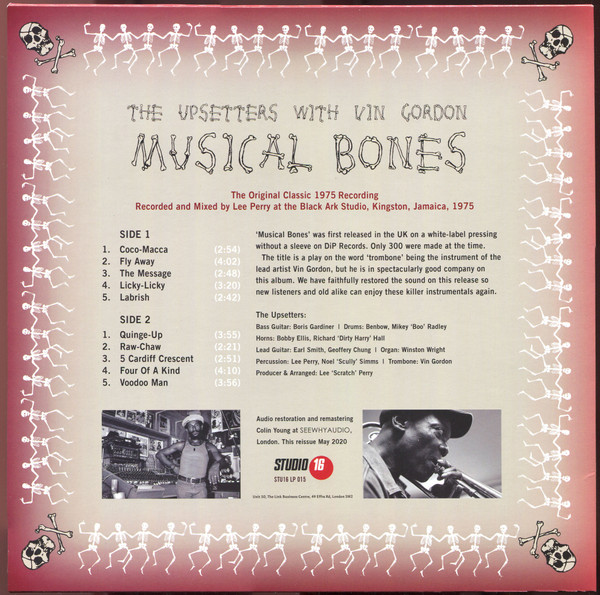 The Upsetters With Vin Gordon - Musical Bones | Studio 16 (STU 16 LP 015) - 2