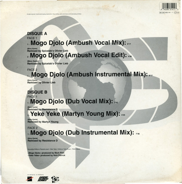 Mory Kanté - Mogo Djolo | Barclay (853 141-1) - 2