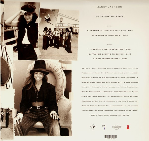 Janet Jackson - Because Of Love | Virgin (Y-38422) - main Janet Jackson - Because Of Love | Virgin (Y-38422) - main