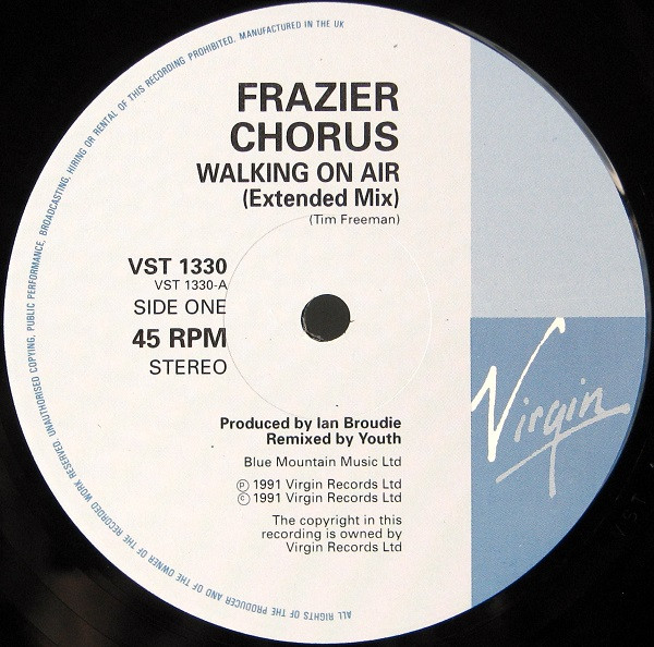 Frazier Chorus - Walking On Air | Virgin (VST 1330) - 3
