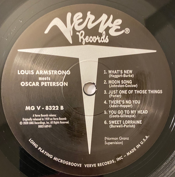 Louis Armstrong & Oscar Peterson - Louis Armstrong Meets Oscar Peterson LP | Verve Records (B0031689-01) - 6 Louis Armstrong & Oscar Peterson - Louis Armstrong Meets Oscar Peterson LP | Verve Records (B0031689-01) - 6
