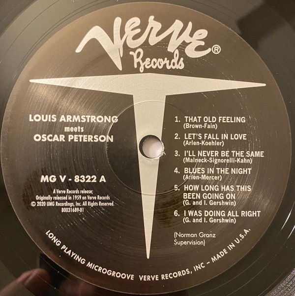 Louis Armstrong & Oscar Peterson - Louis Armstrong Meets Oscar Peterson LP | Verve Records (B0031689-01) - 5 Louis Armstrong & Oscar Peterson - Louis Armstrong Meets Oscar Peterson LP | Verve Records (B0031689-01) - 5