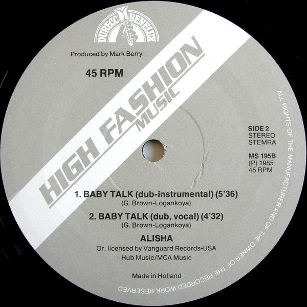 Alisha - Baby Talk | High Fashion Music (MS 195) - 4 Alisha - Baby Talk | High Fashion Music (MS 195) - 4