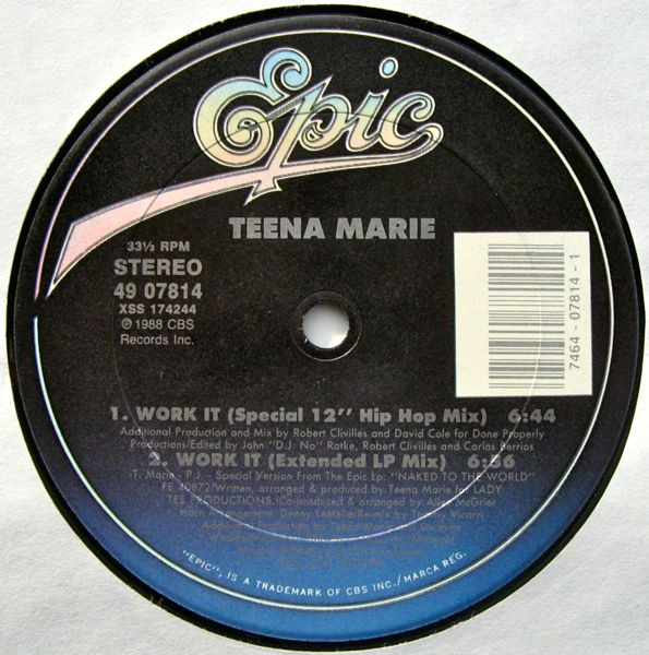 Teena Marie - Work It | Epic (49 07814) - 3 Teena Marie - Work It | Epic (49 07814) - 3