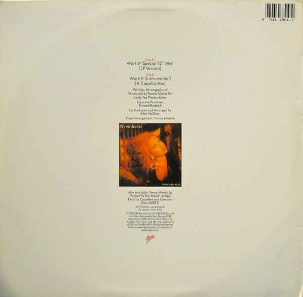 Teena Marie - Work It | Epic (49 07814) - 2 Teena Marie - Work It | Epic (49 07814) - 2