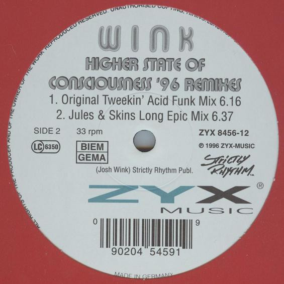Wink - Higher State Of Consciousness '96 (Remixes) | ZYX Music (ZYX 8456-12) - 2 Wink - Higher State Of Consciousness '96 (Remixes) | ZYX Music (ZYX 8456-12) - 2
