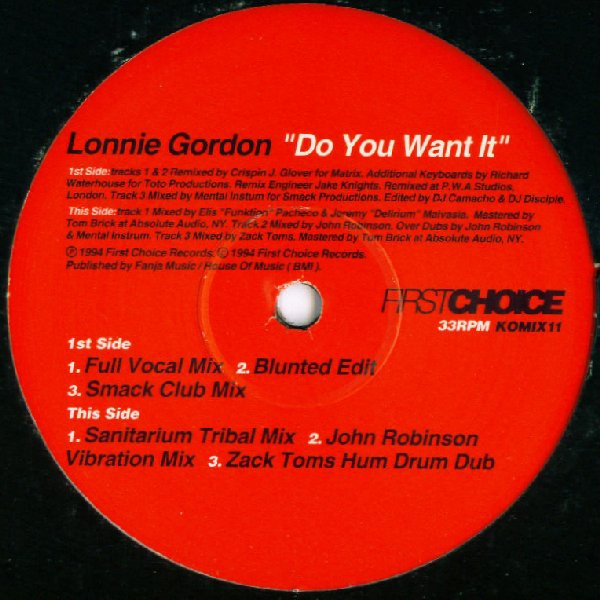 Lonnie Gordon - Do You Want It | First Choice (KOMIX11) - 2 Lonnie Gordon - Do You Want It | First Choice (KOMIX11) - 2