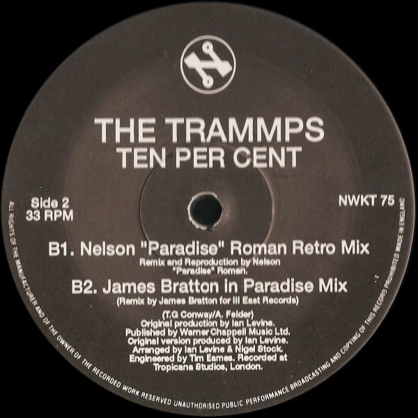 The Trammps - Ten Per Cent | Network Records (NWKT 75) - 3