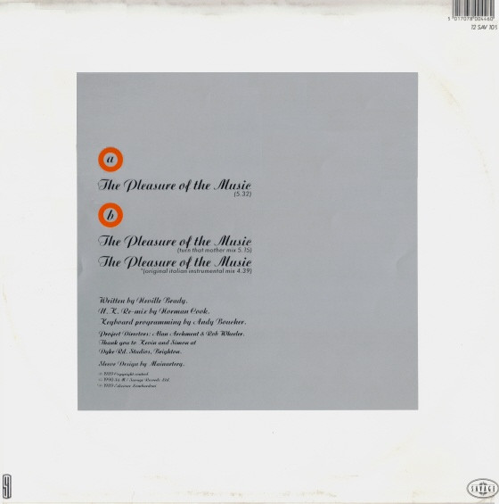 Ester B - The Pleasure Of The Music (The Norman Cook Re-Mix) | S And M (12 SAV 105) - 4