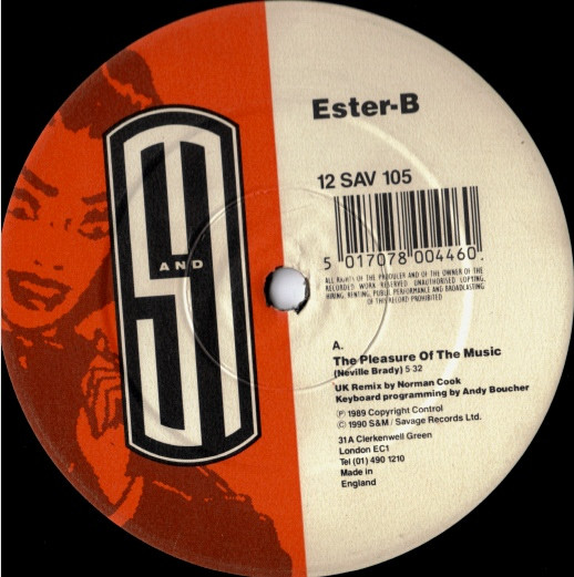 Ester B - The Pleasure Of The Music (The Norman Cook Re-Mix) | S And M (12 SAV 105) - 2