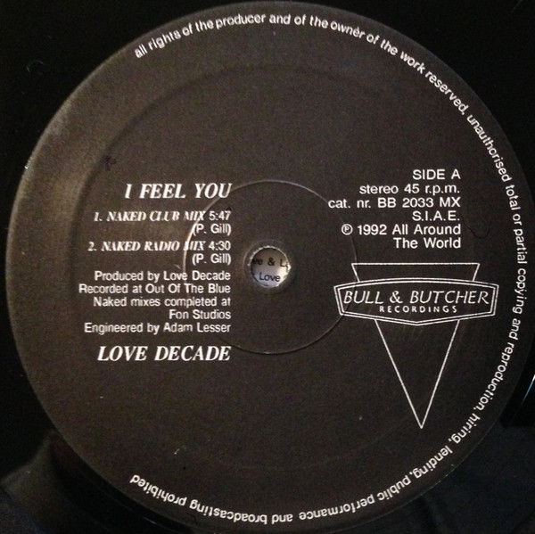 Love Decade - I Feel You | Bull & Butcher Recordings (BB 2033 MX)