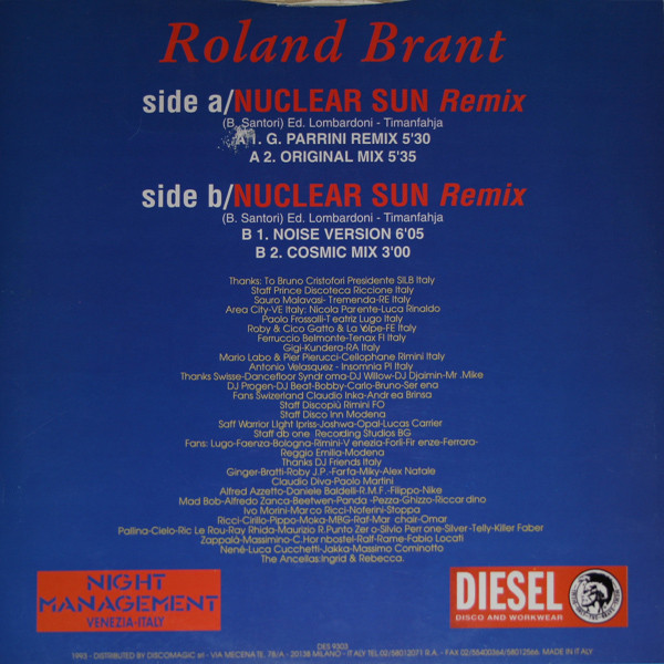Roland Brant - Nuclear Sun (Remix) | Désastre Records (DES 9303) - 3