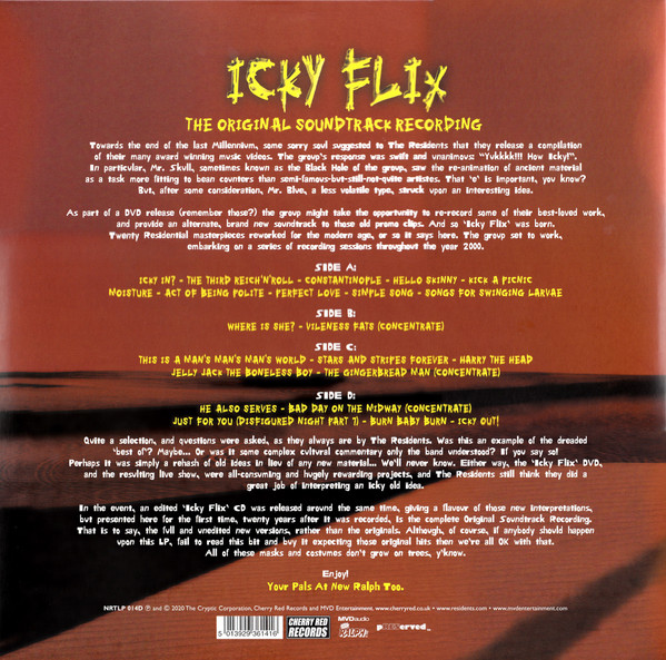 The Residents - Icky Flix (The Original Soundtrack Recording) | New Ralph Too (NRTLP 014D) - 5 The Residents - Icky Flix (The Original Soundtrack Recording) | New Ralph Too (NRTLP 014D) - 5