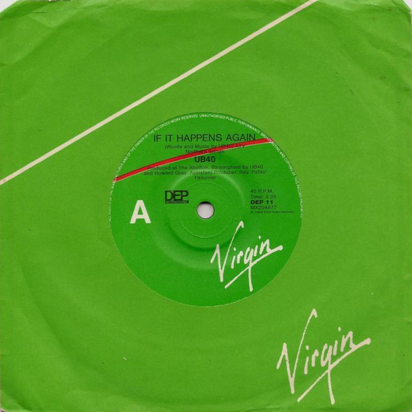 UB40 - If It Happens Again | Virgin (DEP 11) - 3