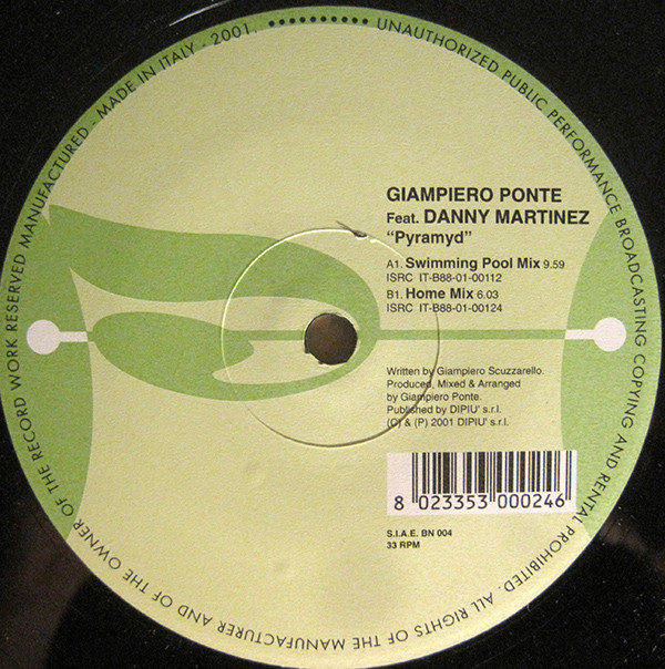 Giampiero Ponte Feat. Danny Martinez - Pyramyd | Bee's Nees (BN 004) - 3