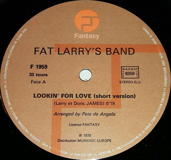 Fat Larry's Band - Lookin' For Love | Fantasy (F 1959) - 2 Fat Larry's Band - Lookin' For Love | Fantasy (F 1959) - 2