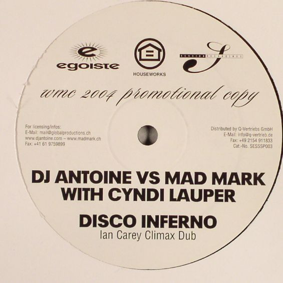 DJ Prom / DJ Antoine vs. Mad Mark With Cyndi Lauper - Afrodynamix / Disco Inferno | Houseworks (HW019) - 2 DJ Prom / DJ Antoine vs. Mad Mark With Cyndi Lauper - Afrodynamix / Disco Inferno | Houseworks (HW019) - 2