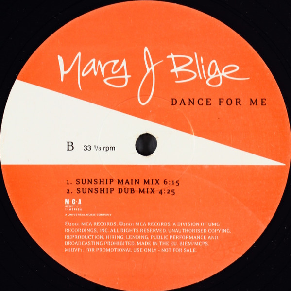 Mary J. Blige - Dance For Me (Remixes) | MCA Records (MJBVP1) - 3 Mary J. Blige - Dance For Me (Remixes) | MCA Records (MJBVP1) - 3