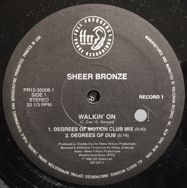 Sheer Bronze - Walkin' On | FFRR (PR12 35006-1) - 2 Sheer Bronze - Walkin' On | FFRR (PR12 35006-1) - 2