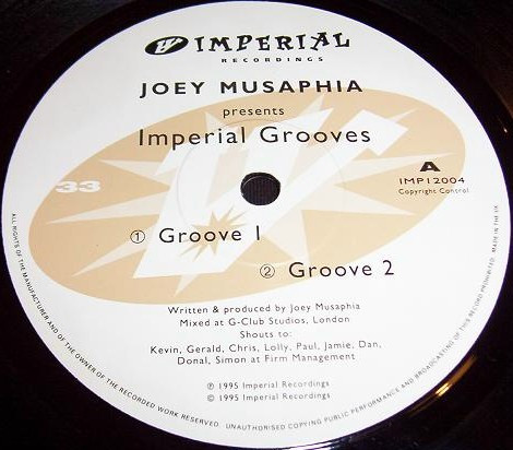 Joey Musaphia - Imperial Grooves | Imperial Recordings (IMP12004) - 2