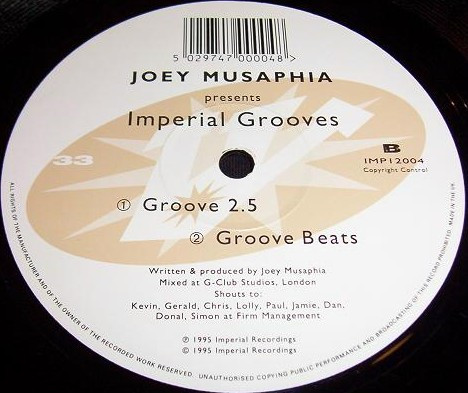 Joey Musaphia - Imperial Grooves | Imperial Recordings (IMP12004)