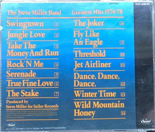 The Steve Miller Band - Greatest Hits 1974-78 | Capitol Records (CDP-546101) - 2 The Steve Miller Band - Greatest Hits 1974-78 | Capitol Records (CDP-546101) - 2
