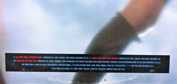 Pepsi & Shirlie - All Right Now | Polydor (POSPX 896) - 5 Pepsi & Shirlie - All Right Now | Polydor (POSPX 896) - 5