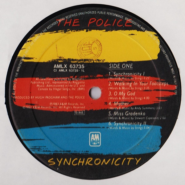 The Police - Synchronicity | A&M Records (AMLX 63735) - 3 The Police - Synchronicity | A&M Records (AMLX 63735) - 3