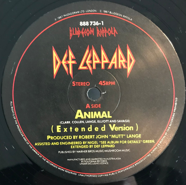 Def Leppard - Animal | Mercury (888 736-1) - 3