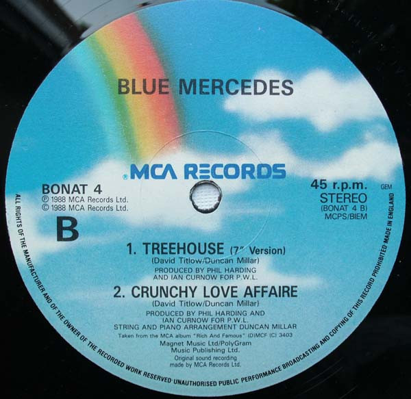 Blue Mercedes - Treehouse | MCA Records (BONAT 4) - 4