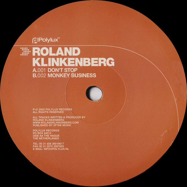 Roland Klinkenberg - Don't Stop | Polylux Records (PL003) - 2 Roland Klinkenberg - Don't Stop | Polylux Records (PL003) - 2