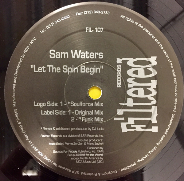 Sam Waters - Let The Spin Begin | Filtered Records (FIL-107) - 2 Sam Waters - Let The Spin Begin | Filtered Records (FIL-107) - 2