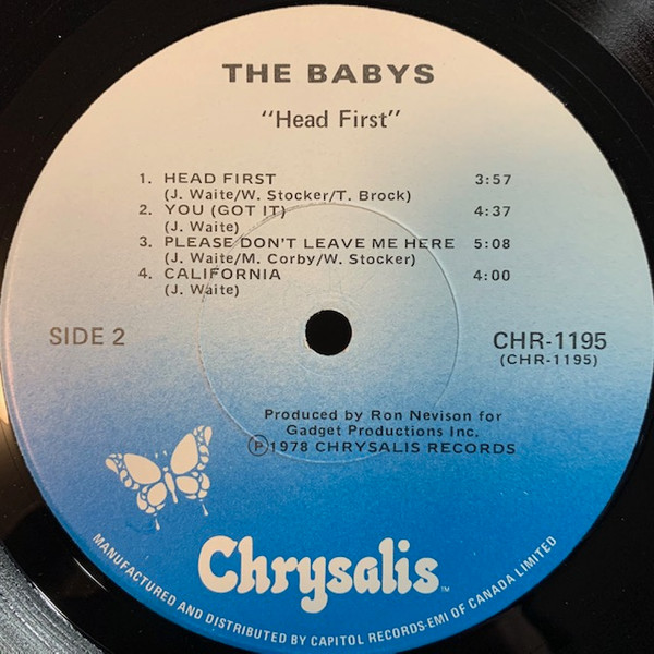 The Babys - Head First | Chrysalis (CHR-1195) - 4